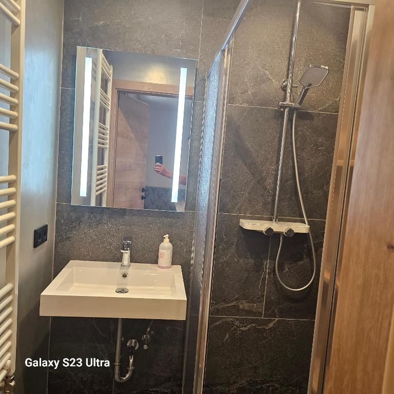 A bathroom at Appartementhaus Eisbauer