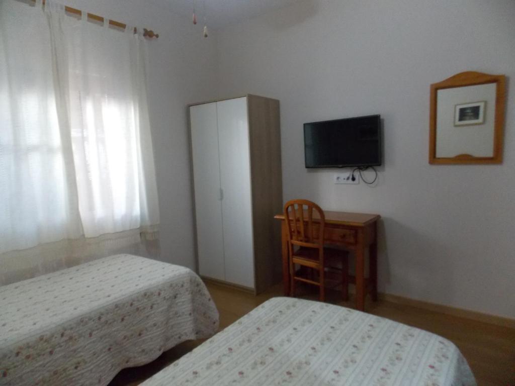 Postel nebo postele na pokoji v ubytování Pensión La Palma