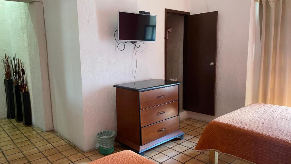 TV a/nebo společenská místnost v ubytování Hostal de los Reyes