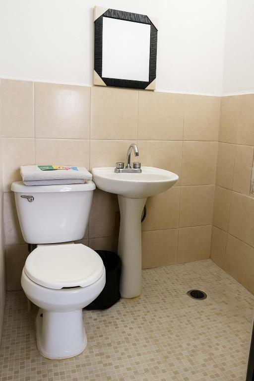 Koupelna v ubytování Hospedaje Casa Velaz