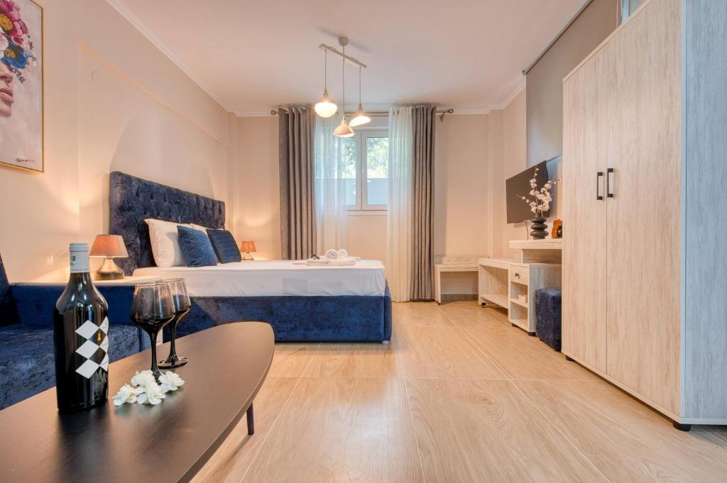 Postel nebo postele na pokoji v ubytování Valery Apartments
