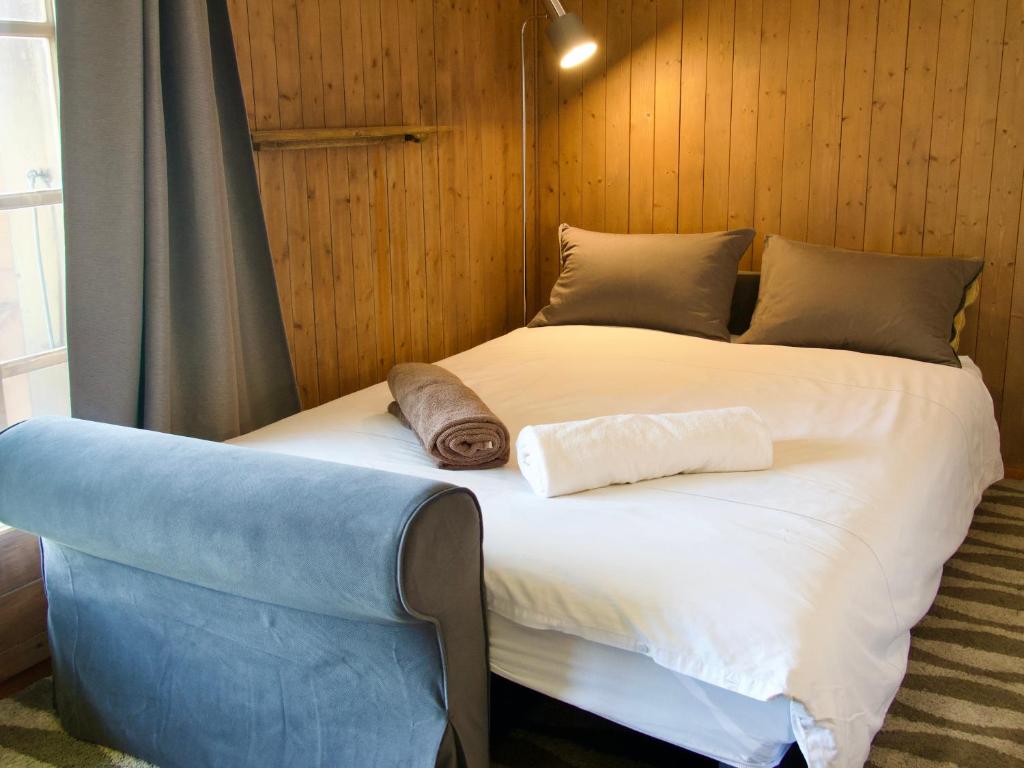 Postel nebo postele na pokoji v ubytování Chalet Calin - Business & Familles