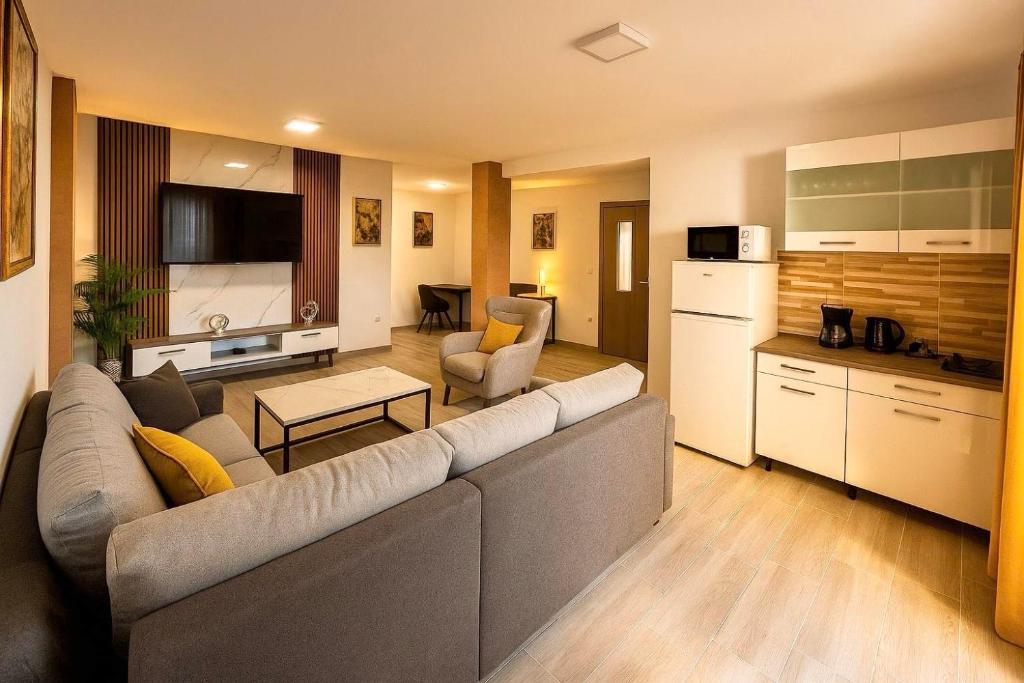 Kuchyň nebo kuchyňský kout v ubytování A&A Apartments