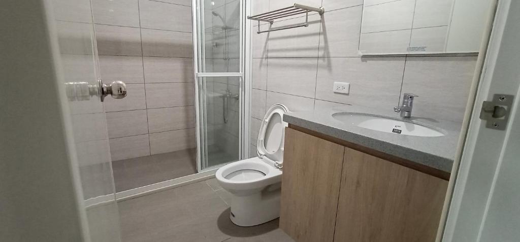 Koupelna v ubytování Yu Hai B&B