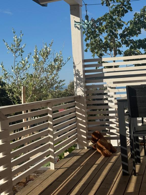 Balkón nebo terasa v ubytování Mobilna kućica CISSA