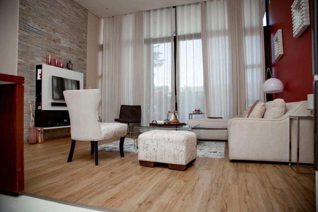 Posezení v ubytování Kalundu apartment near east park