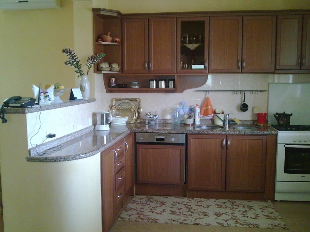 Kuchyň nebo kuchyňský kout v ubytování Gonio Apsaros House