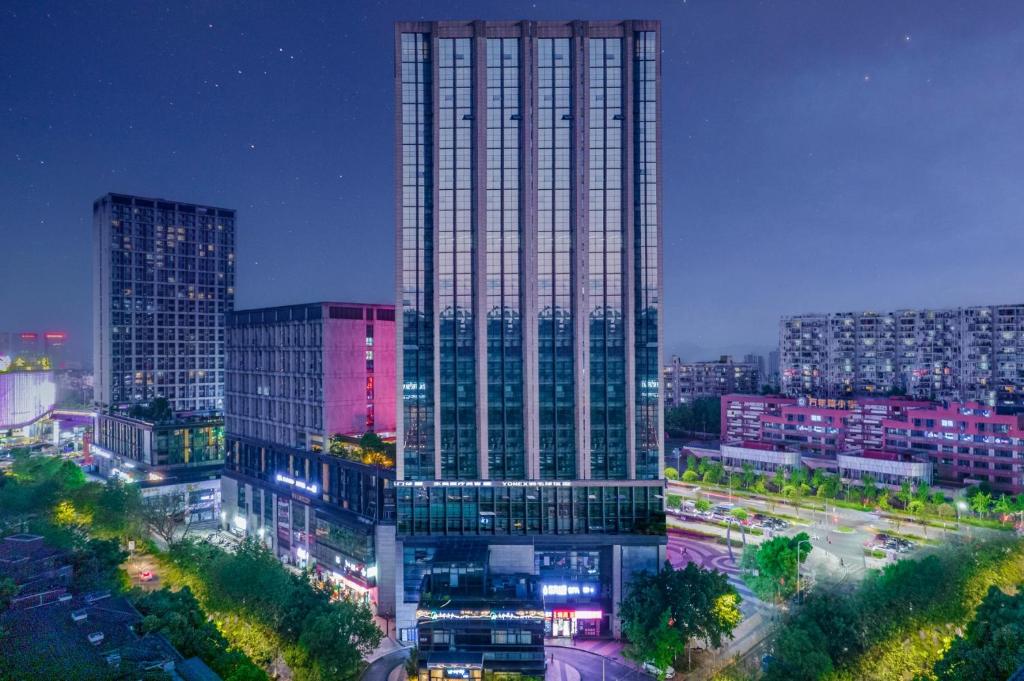 Nespecifikovaný výhled na destinaci Čchung-čching nebo výhled na město při pohledu z hotelu