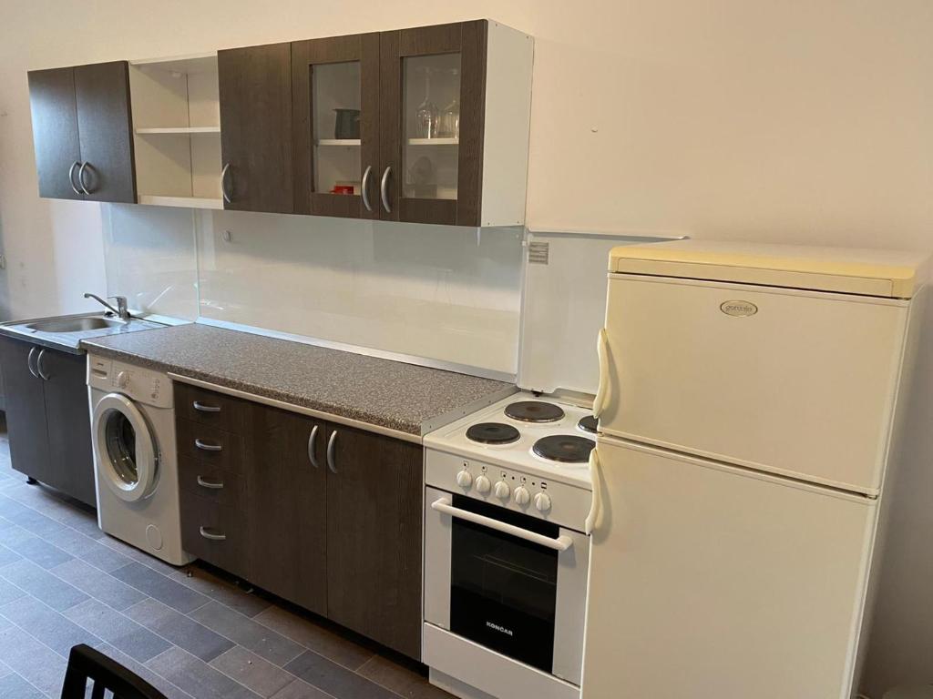 Η κουζίνα ή μικρή κουζίνα στο Apartman Green Hill 2