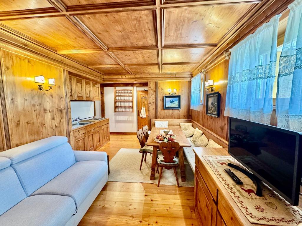 TV a/nebo společenská místnost v ubytování Ca del Rio - Cortina