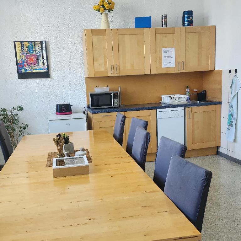 Kuchyň nebo kuchyňský kout v ubytování Hostel jo-si