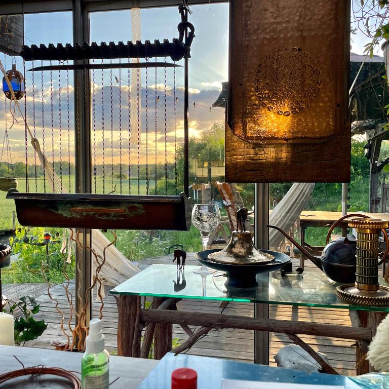 Balkón nebo terasa v ubytování Vista Vibes Glamping -tältet