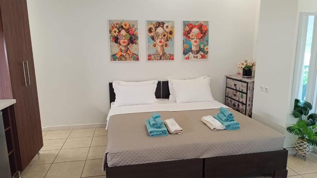 Postel nebo postele na pokoji v ubytování Central C3 studio