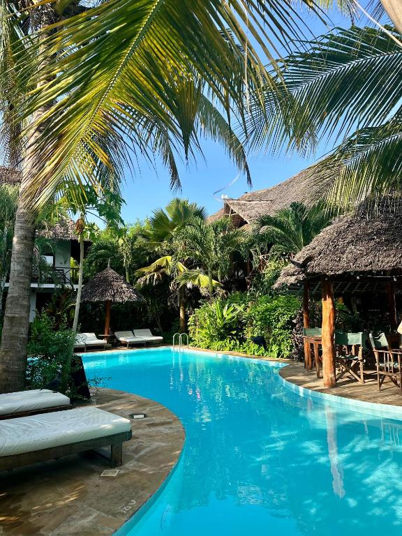 einem Pool vor einem Resort in der Unterkunft Maisha Nungwi - Boutique Hotel in Nungwi