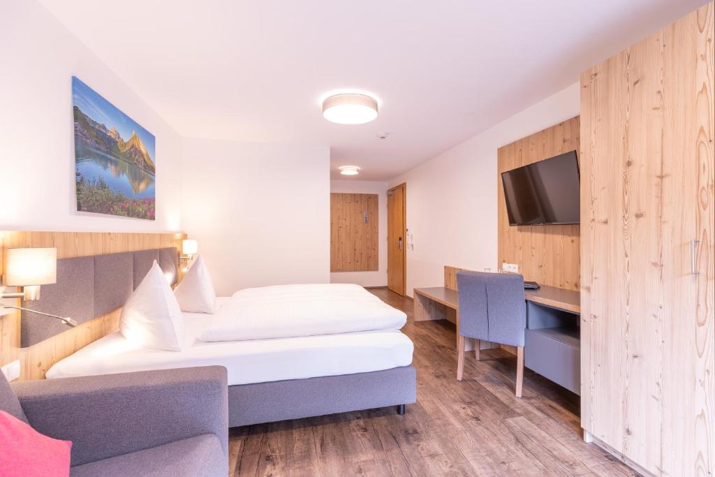 Voodi või voodid majutusasutuse Haus Sattelblick toas