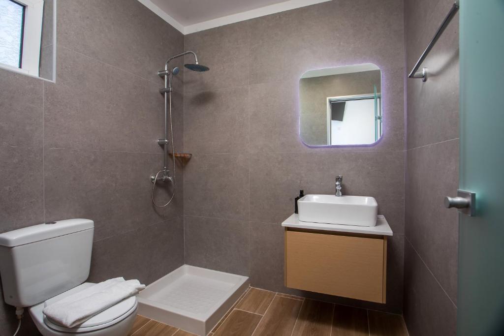 Koupelna v ubytování Olevia Comfort