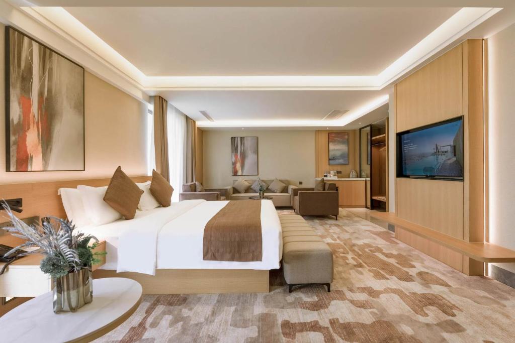 TV a/nebo společenská místnost v ubytování JD POLMAN Hotel