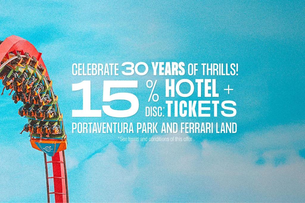 Certifikát, hodnocení, plakát nebo jiný dokument vystavený v ubytování PortAventura Hotel Roulette - Includes unlimited access to PortAventura Park & 1 access to Ferrari Land