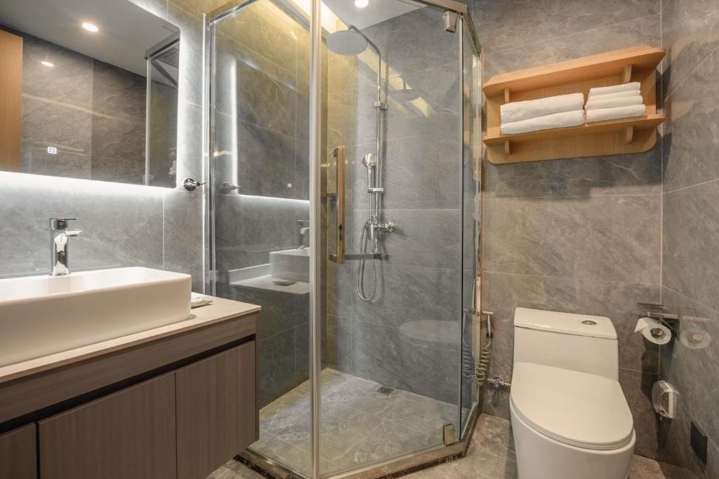 Koupelna v ubytování JD POLMAN Hotel