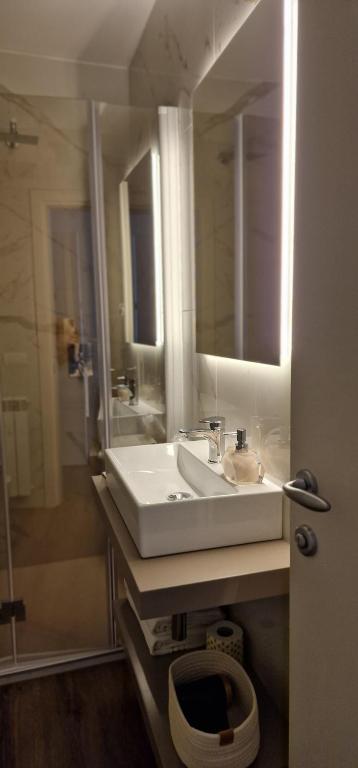 Koupelna v ubytování Hotel La Rocca