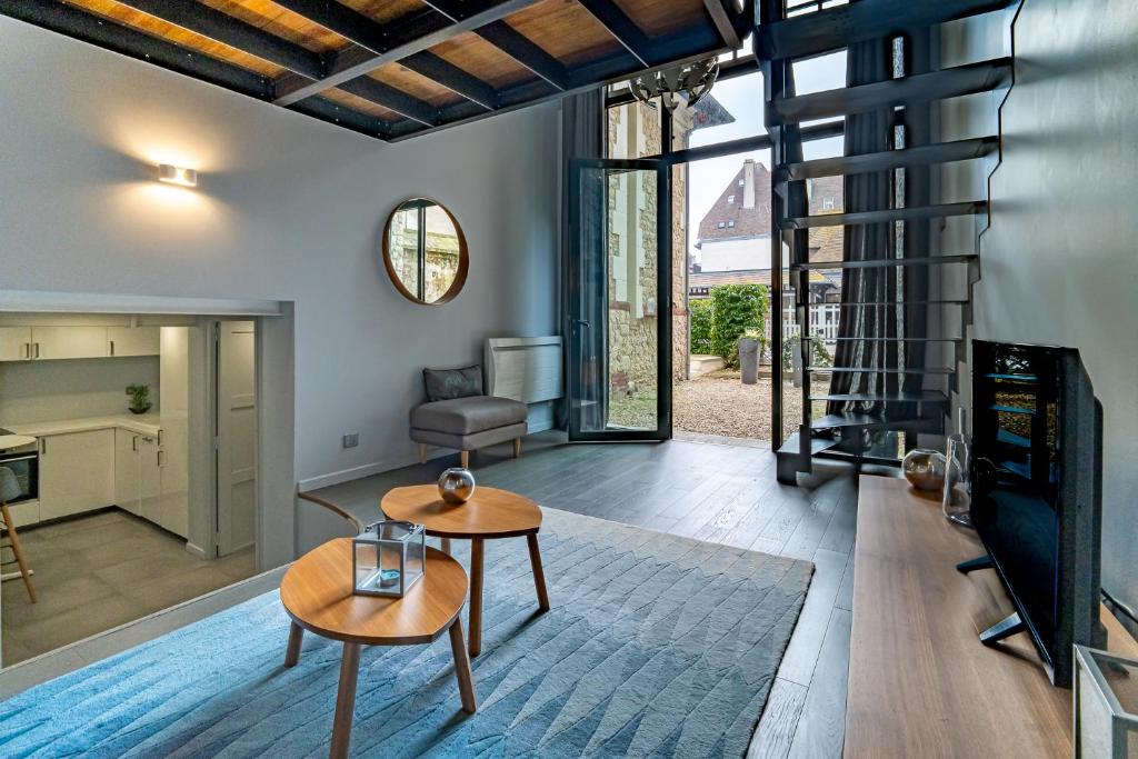 Posezení v ubytování Charmante maison - plein centre Deauville