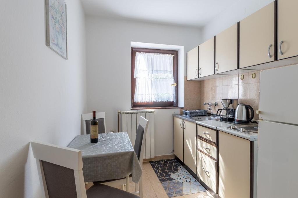 Kuchyň nebo kuchyňský kout v ubytování Apartments Dado