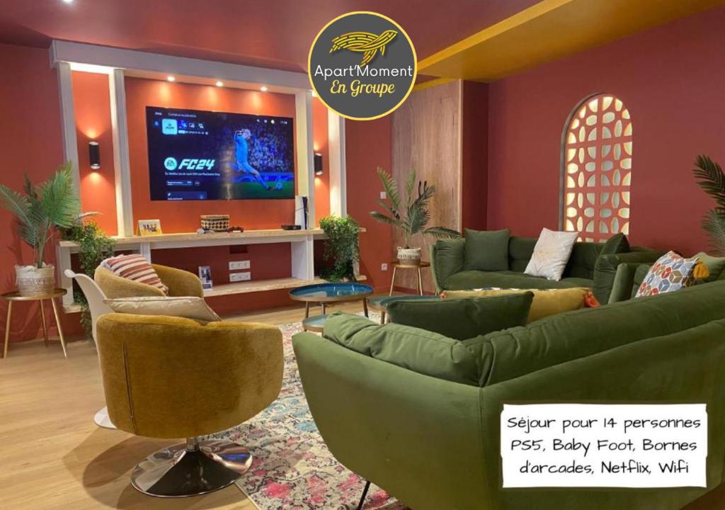 Televisyen dan/atau pusat hiburan di La Casa Hacienda, Hypercentre, Idéal Groupe, Terrasse
