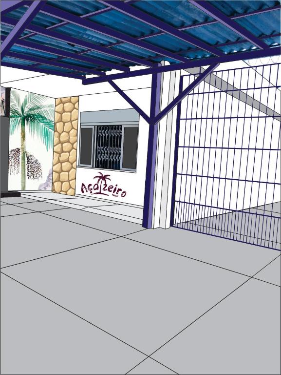 una representación de un edificio con una puerta en Açaizeiro Hostel, en Belém