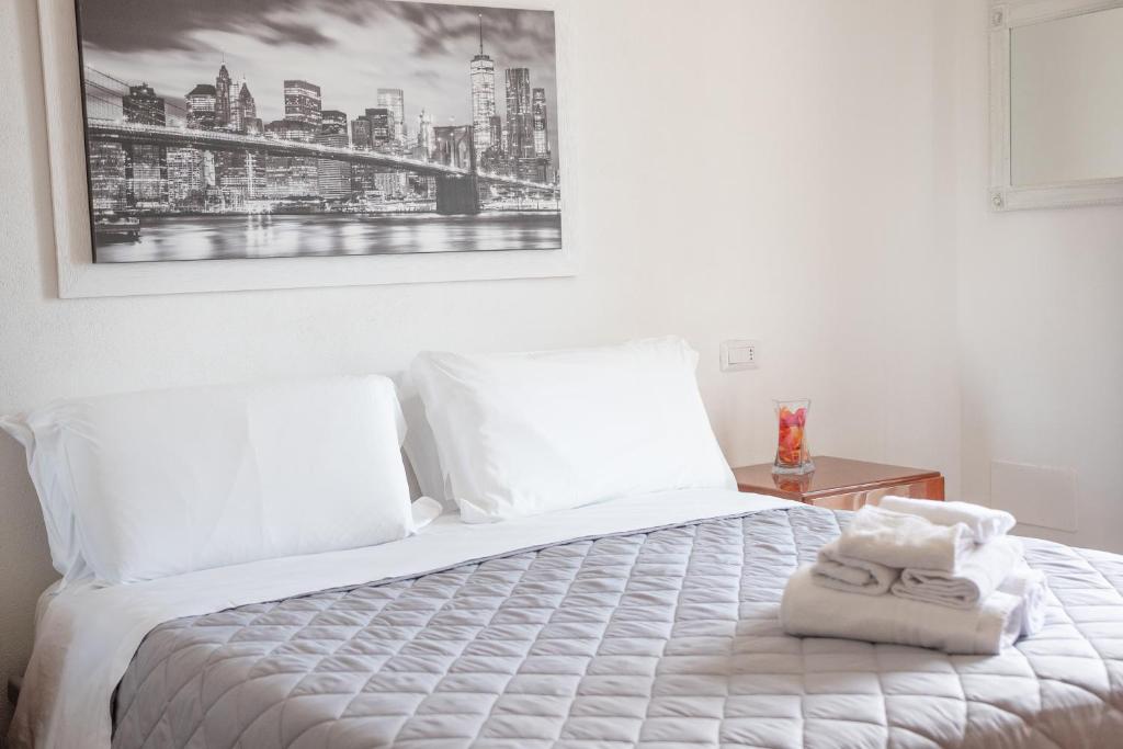 Postel nebo postele na pokoji v ubytování Alba apartments