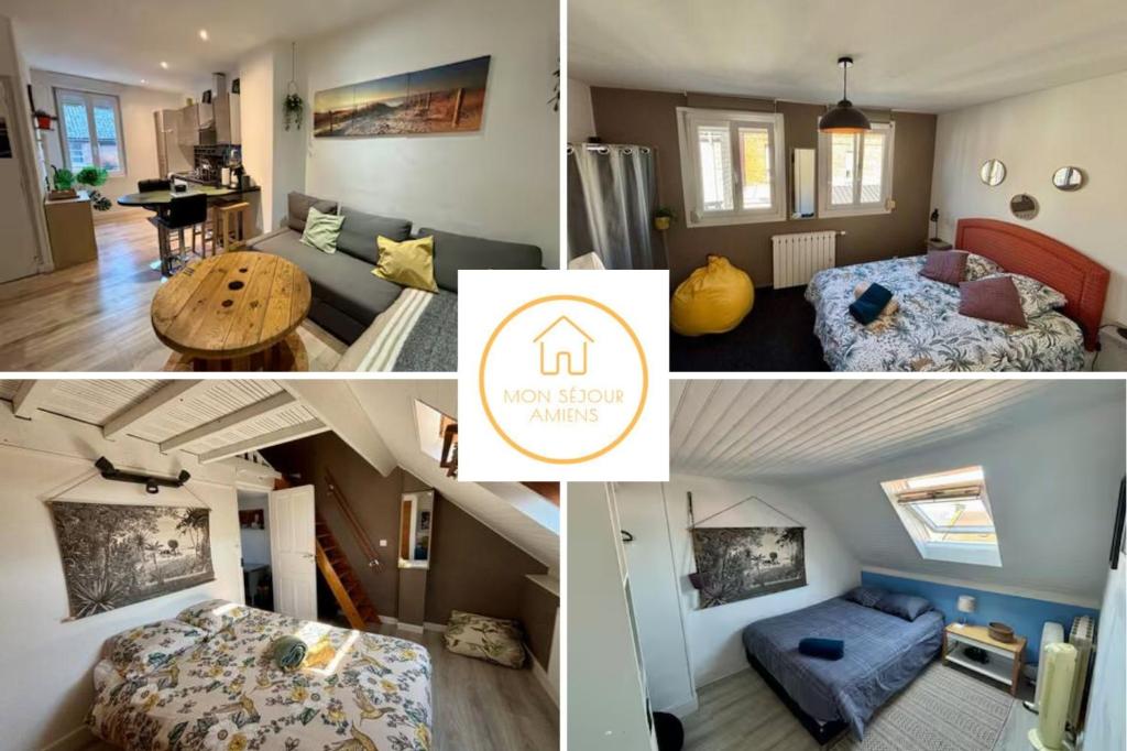 Posteľ alebo postele v izbe v ubytovaní Le Duplex 3 chambres - 1P à 7P - Saint Honore
