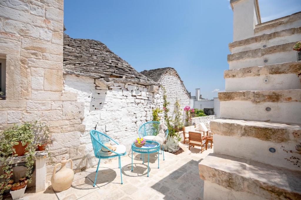 Balkón nebo terasa v ubytování Trulli Lithos Suite