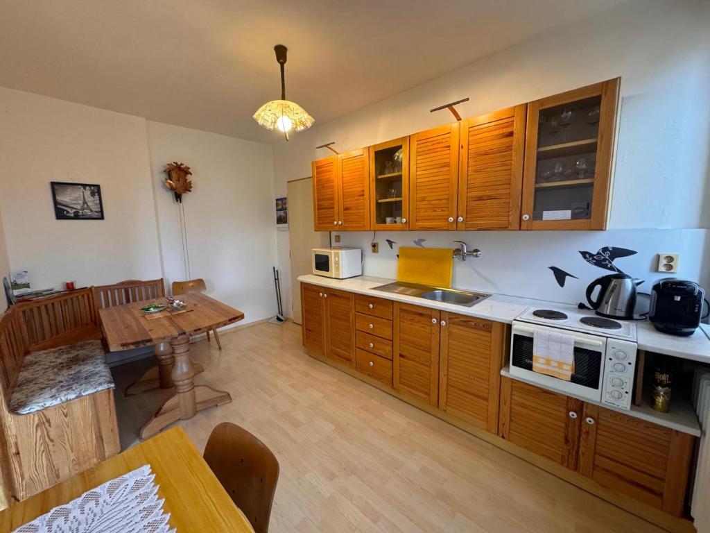 Kuchyň nebo kuchyňský kout v ubytování Apartmán Kyjov