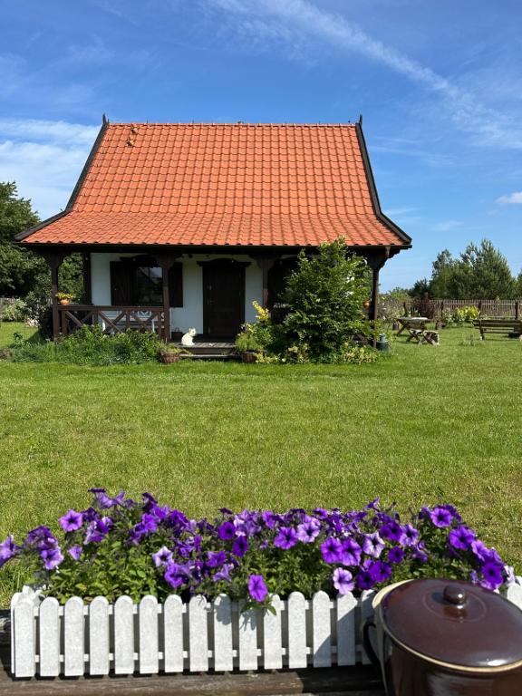 Sodas prie apgyvendinimo įstaigos Domek całoroczny na Kaszubach "Kołowrót"