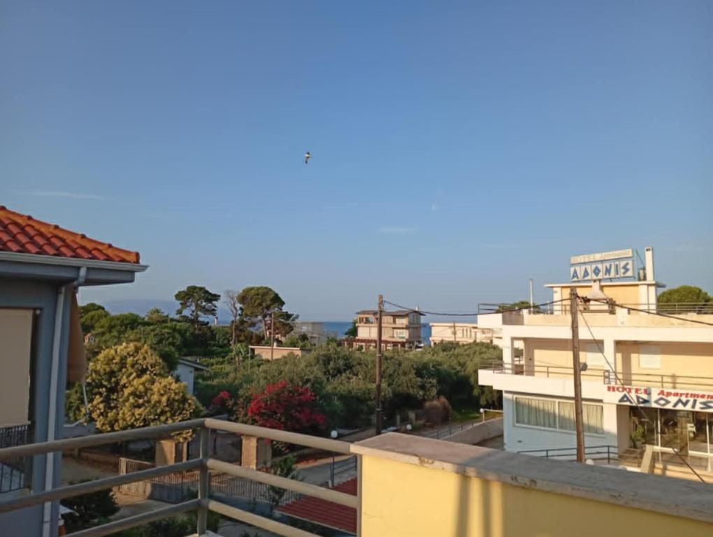 a view from the balcony of a hotel at Leonidas Apartments in Preveza