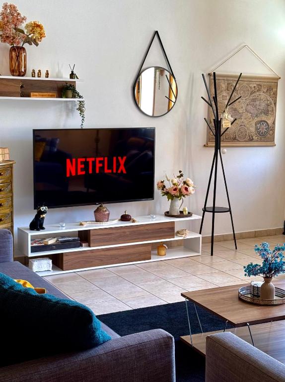 TV a/nebo společenská místnost v ubytování Stou Stefani