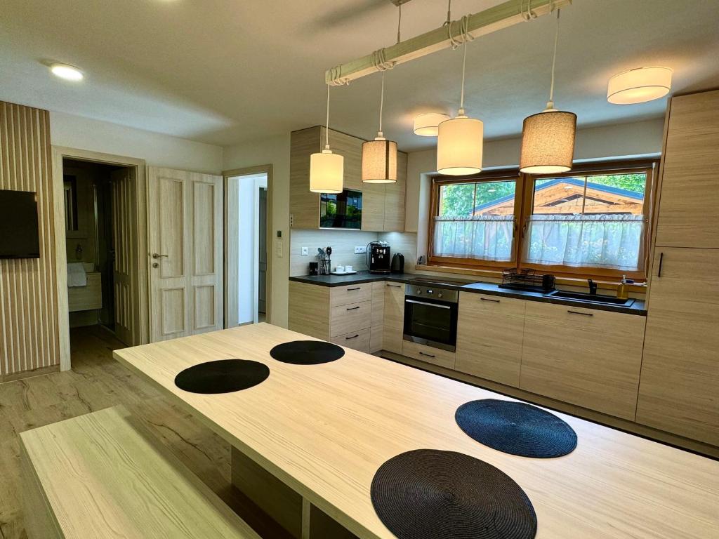 Kuchyň nebo kuchyňský kout v ubytování Apartmány Roháče