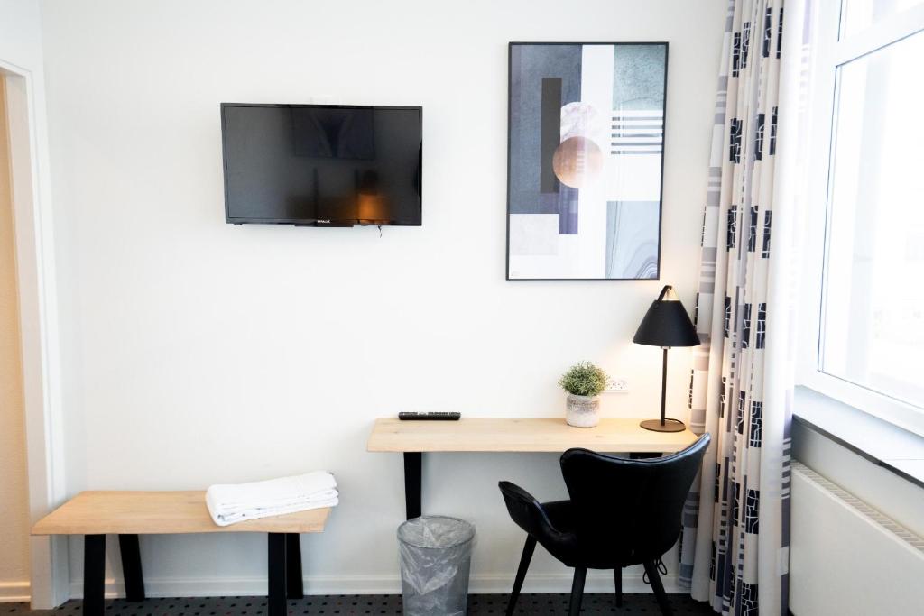 TV a/nebo společenská místnost v ubytování Hotel Medi