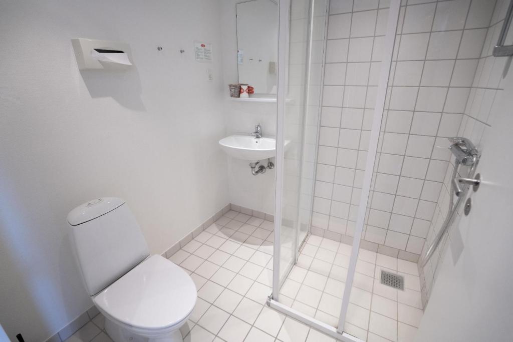Koupelna v ubytování Hotel Medi