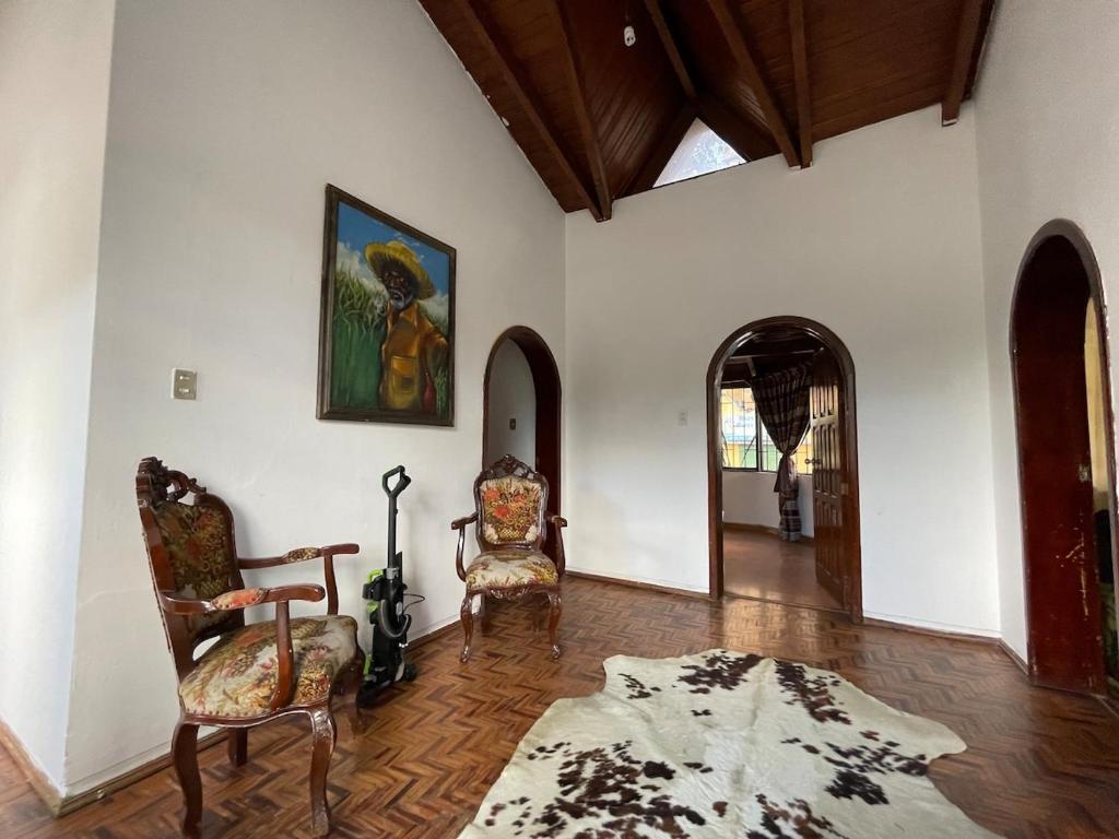 Posezení v ubytování Accommodation in Quito