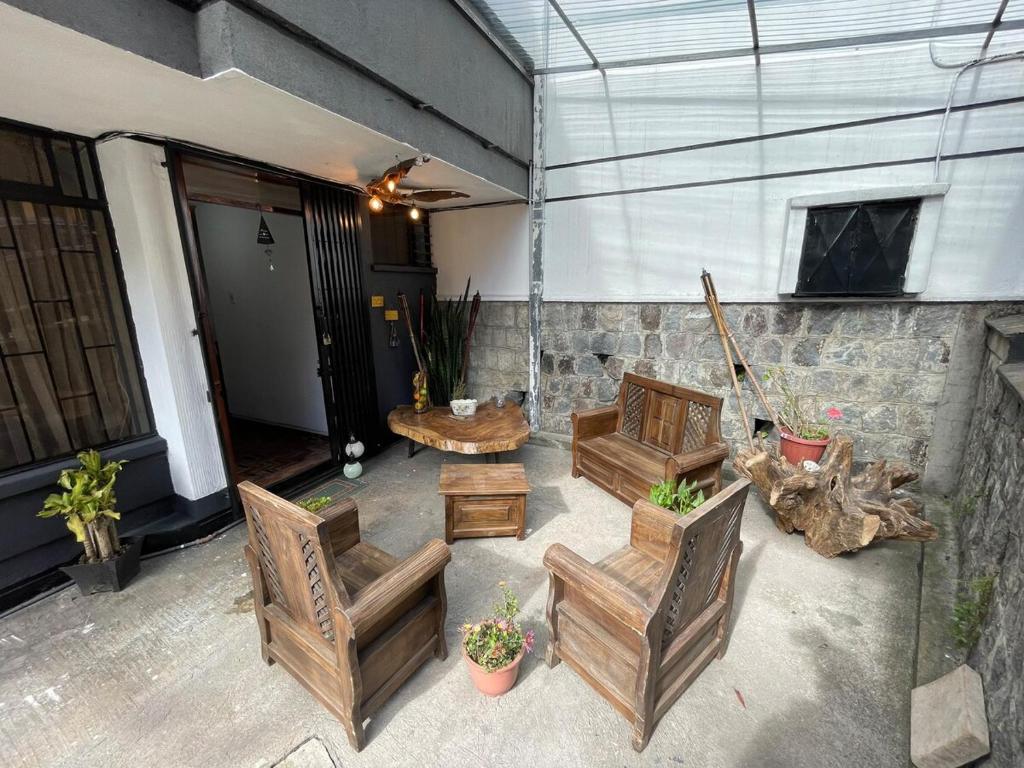 Posezení v ubytování Accommodation in Quito