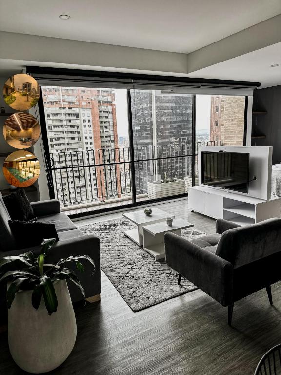 Posezení v ubytování Loft estilo Japonés