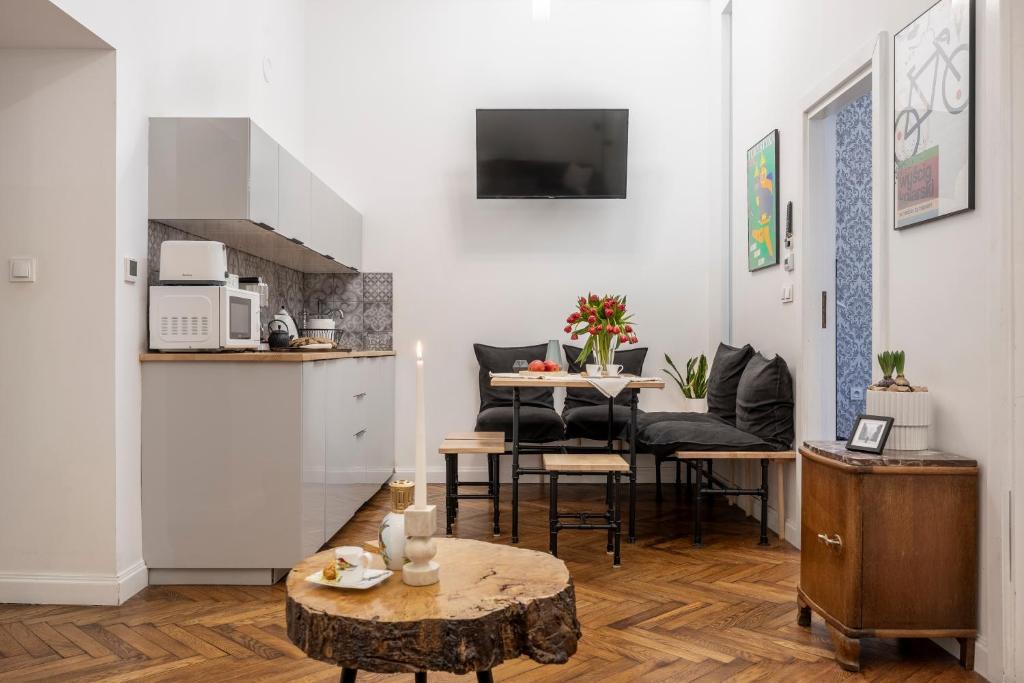 Kuchyňa alebo kuchynka v ubytovaní Kurkowa Apartments