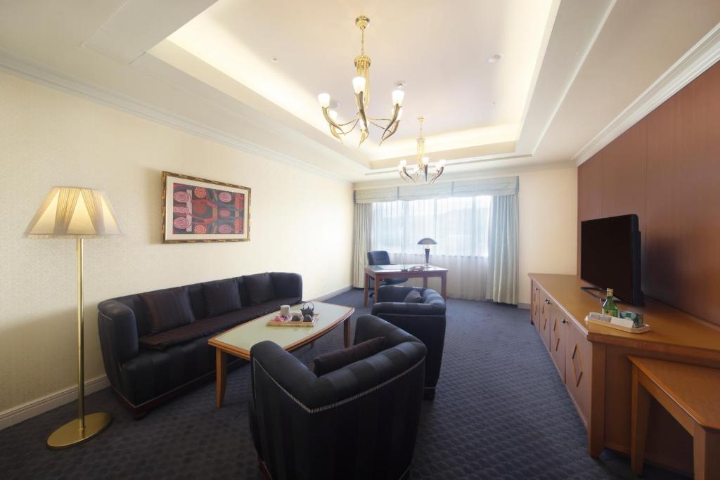 TV a/nebo společenská místnost v ubytování Hotel Nikko Nara