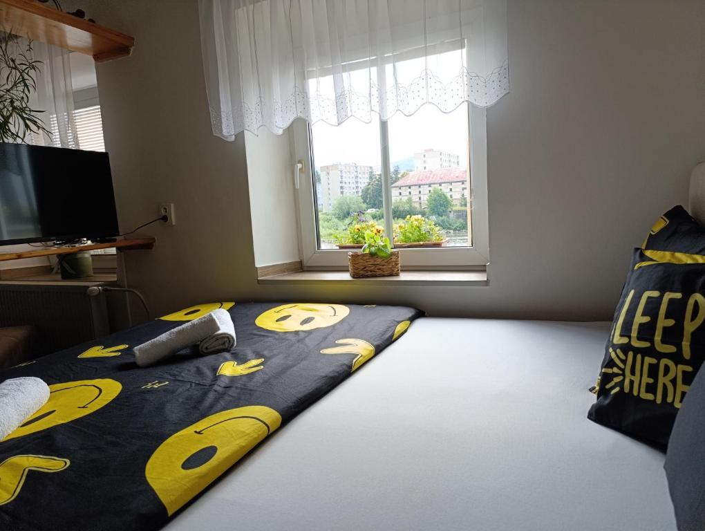 Letto o letti in una camera di U Bocmana s výhledem na zámek a Labe