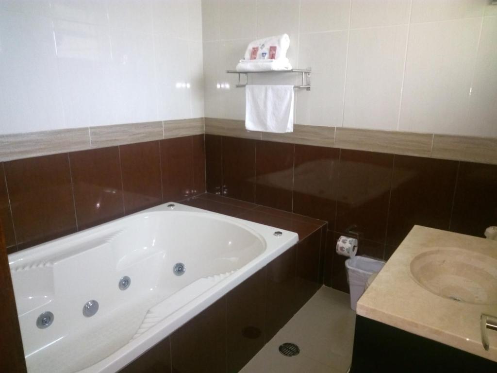 Koupelna v ubytování Hotel Tierra Roja