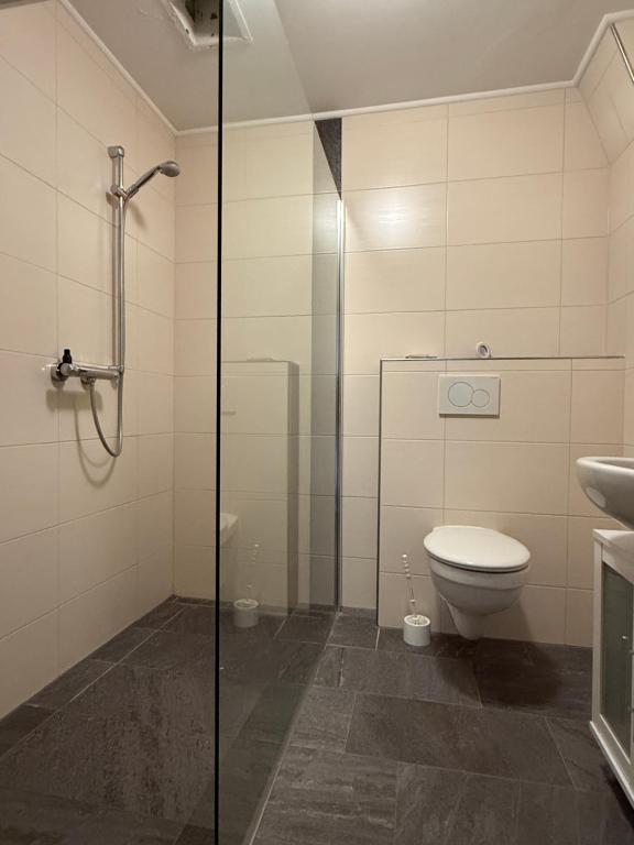 Koupelna v ubytování Hotel am Wehr