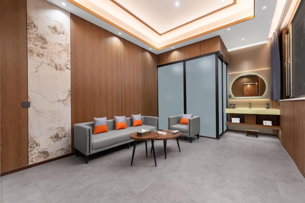 Posezení v ubytování Xingshengjiu Courtyard Hotel Pingyao