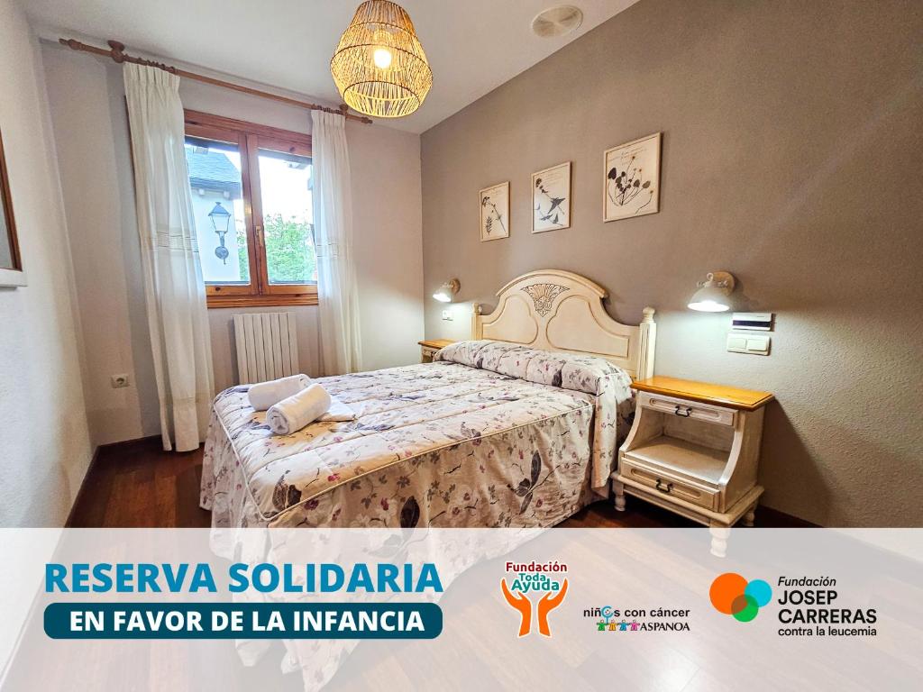 Postel nebo postele na pokoji v ubytování Apartamentos Casa Boira 3000