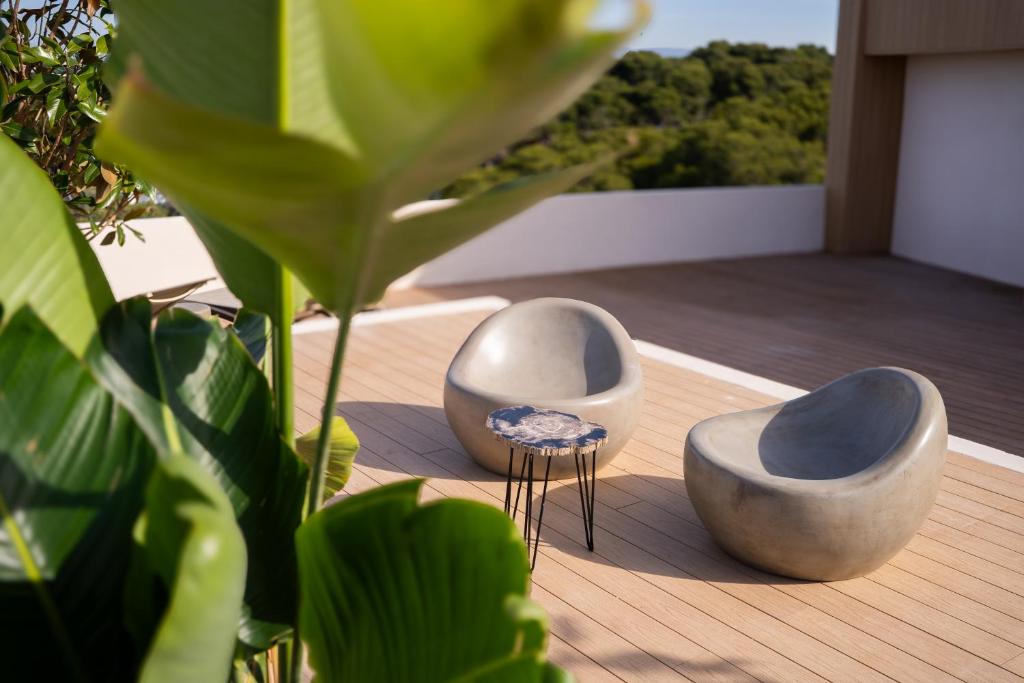 Balkón nebo terasa v ubytování Hotel Cala Font