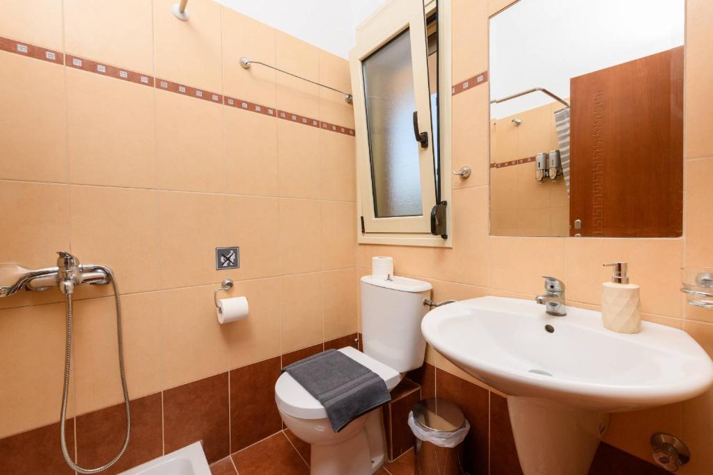 Koupelna v ubytování Villa Roxani